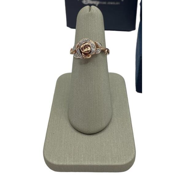 Disney Jewelry - 10K Rose Gold Disney Enchanted Beauty & The Beast Rose Ring (3937)